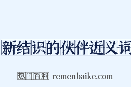 新结识的伙伴近义词是什么意思的图片